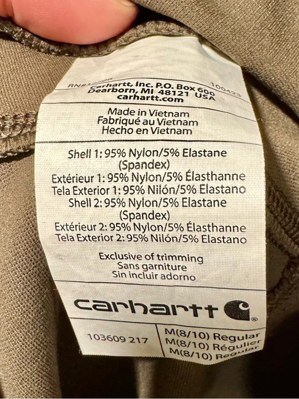 Carhartt Women's Fitted Leggings in Olive Green M - Picture 7 of 7